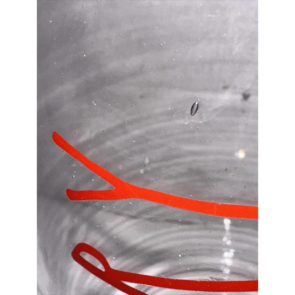Rae Dunn Merry Glass Hurricane Candle Holder Vase Red Christmas Holiday Decor‎